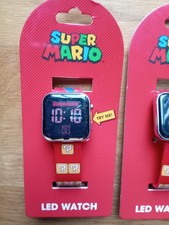 SUPER MARIO RED LED DIGITAL WATCH SILICON STRAP NEW GSM4107