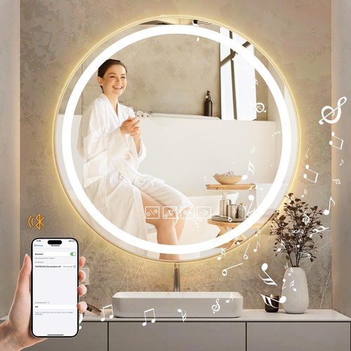 600mm round bathroom mirror - bathroom,