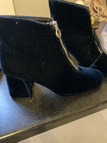 Womens zara boots blue velvet - boots,