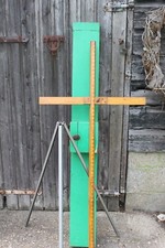 Vintage surveyors equipment,wooden box,tripod stand,surveyors,measuring stick
