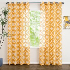 Shaggy Yellow Sheer Curtains