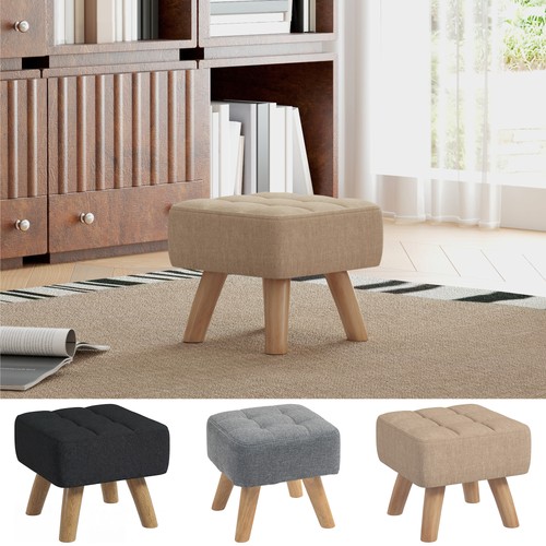 Footstool with wood legs - wood,