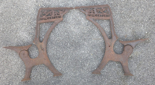 Antique cast iron ornate bench - ornate,