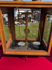 Vintage laboratory scales Precision instrument for weighing chemicals in vacuum