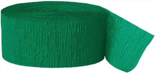 Green crepe paper party - green,