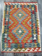 Classic Handmade Afghan/Turkish Kilim Rug, Aztec Wool Area Rug, Size 115x85 CM