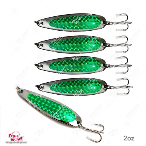 5pcs 2oz fishing spoons - 5pcs,