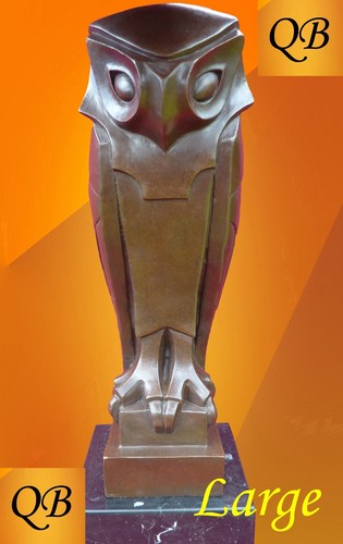 Wise owl bronze - bronze, figure