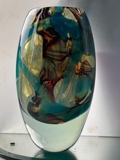 LARGE 1970s MDINA OVOID VASE