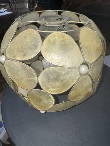 Capiz shell ceiling lampshade - shell,