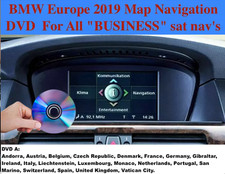 BMW Europe 2019 Map Navigation DVD  For All "BUSINESS"  sat nav's  - disc A - UK