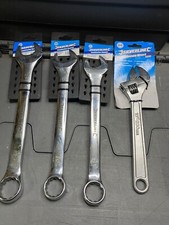 SILVERLINE TOOLS BUNDLE  25mm 26mm 29mm Combination Wrenches  & 10" Adjustable