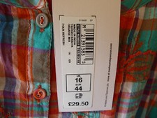 16 Marks & Spencer top cotton t-shirt embroidered  M&S shirt cotton tunic