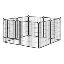 8 Panel Dog Pen Pet Puppy Playpen Metal Exercise Play Fence for Indoor Outdoor