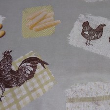 Country Kitchen Grey PVC Vinyl