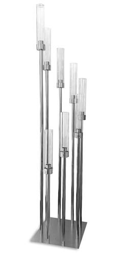 Silver candelabra 135cm tall - silver,