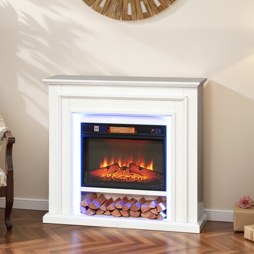 Electric fireplace with rgb - with,