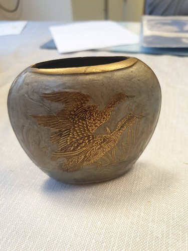 Cloisonne brass vase cm - ,
