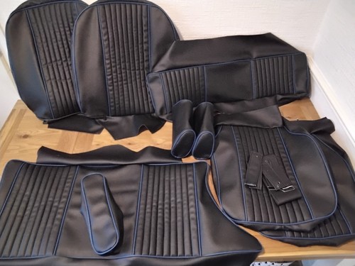 Mgb seats covers black - covers, with