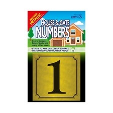 Self Adhesive Black/Silver Door Numbers House Number 0-9 Available Sticker Sign