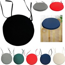 ROUND Bistro Circular Chair Cushion SEAT PADS Kitchen Dining REMOVABLE cover NEW