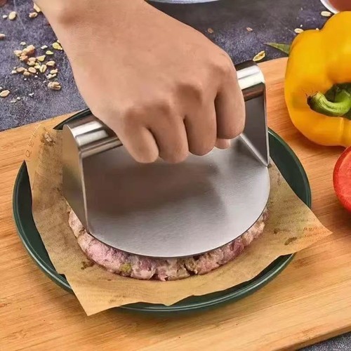 Stainless steel burger - steel, press