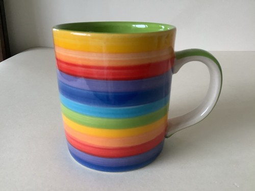 Rainbow striped hand painted - striped,