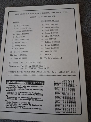 Single sheet wrexham - single,