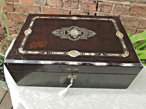 Ebonised writing slope - ebonised,