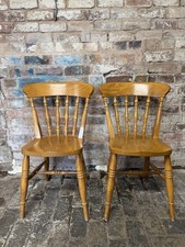 Pair Spindle Back Farmhouse