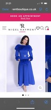 Veni Infantino Mother of the Bride Cobalt Blue With Fur Trimmings And Muffins