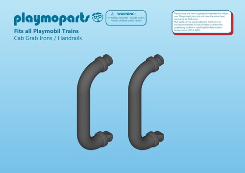 Playmobil train cab grab - grab, irons