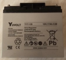 Yuvolt C20 Rechargeable Battery 12V 17Ah Valve Regulated Y17-12IFR