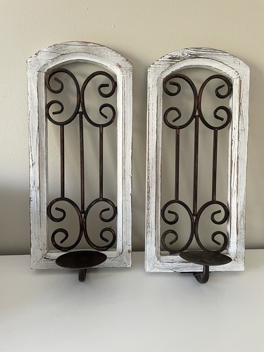 Pair decorative wooden and - pair,