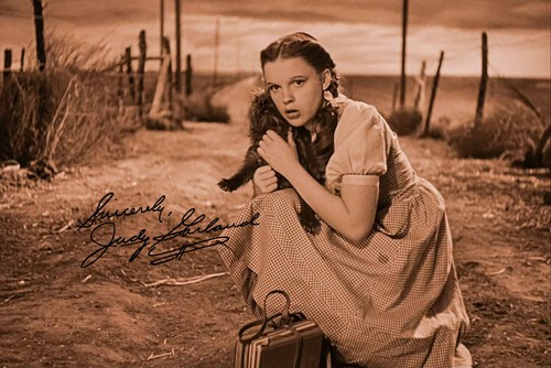 Judy garland signed autograph - judy,