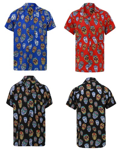 Hawaiian shirt sugar skull - hawaiian,