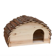 Garden Gear Hedgehog House Natural Wood & Bark Roof Predator-Proof Pre-Assembled