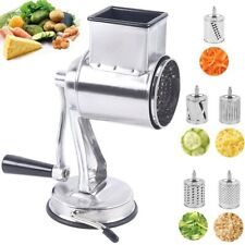 Rotary Cheese Grater Hand Drum Slicer Crank Vegetable Chopper Stainless Steel US