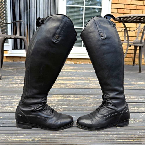 Tredstep black leather - leather, long