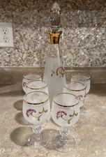 vintage bohemia decanter With Six Glasses