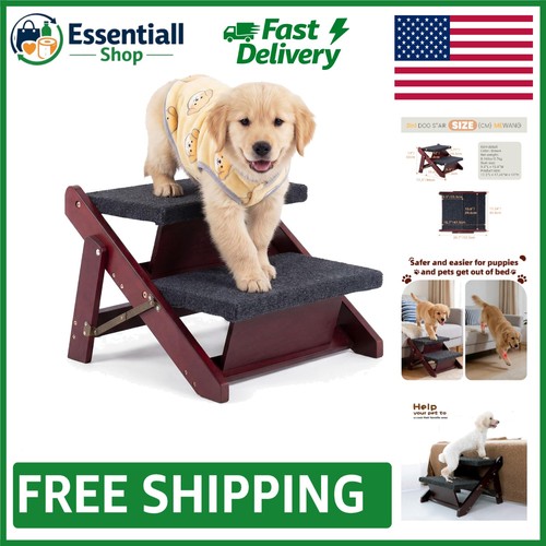 Nonskid wooden pet steps - pet,