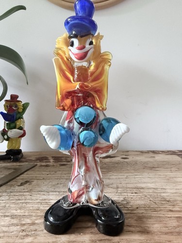 Vintage murano art glass clown - vintage,
