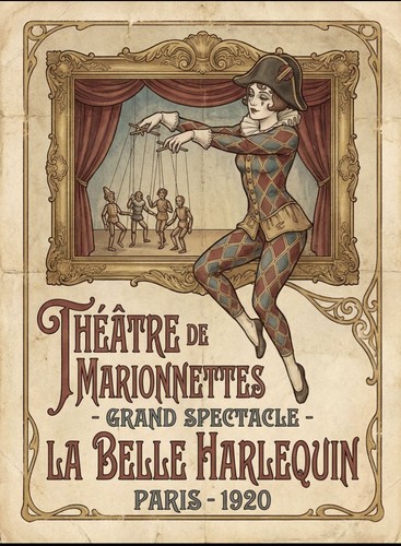 French marionette puppet - marionette,