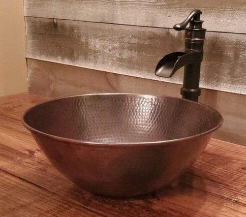Round hand forged copper - 14",