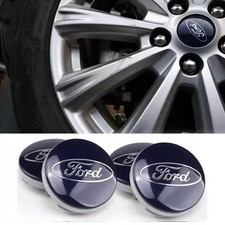 4x 54MM BLUE FORD ALLOY WHEEL CENTRE FUSION FOCUS 3 FIESTA MONDEO MK2 MK4 KUGA