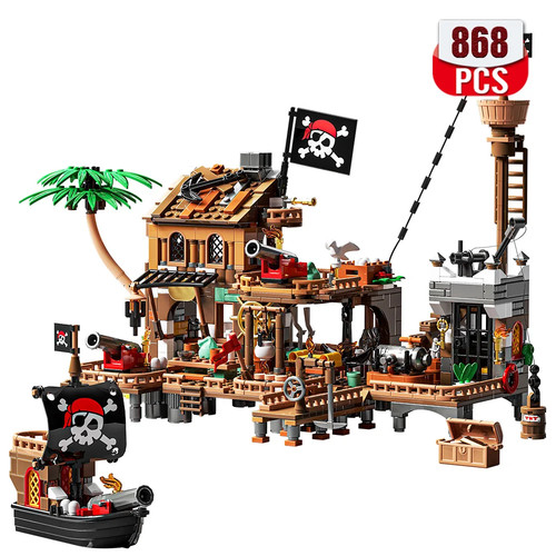 868pcs moc pirate - moc, wharf
