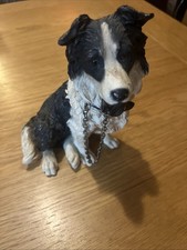 Leonardo Sitting Walkies Border Collie Ornament Figurine Sheep Dog Statue 2006