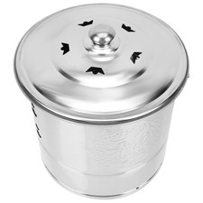  Stainless Steel Burning Paper Bucket Garden Rubbish Burner Sacrifice Buckets
