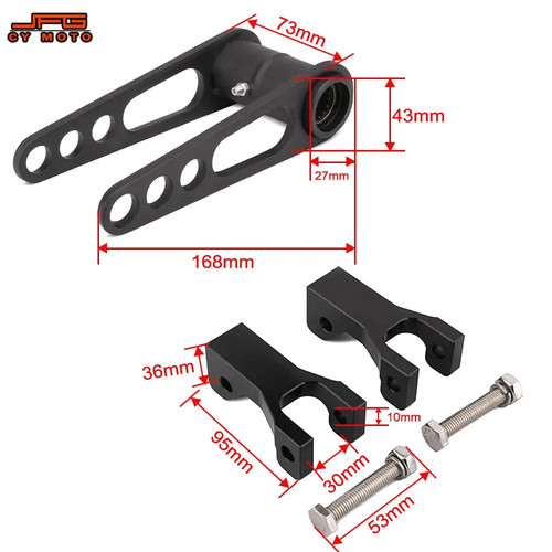 Motorcycle front rear lowering - front,
