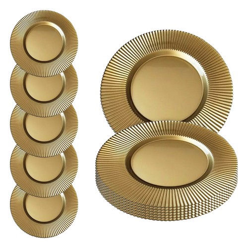 Gold charger plates - plates, round